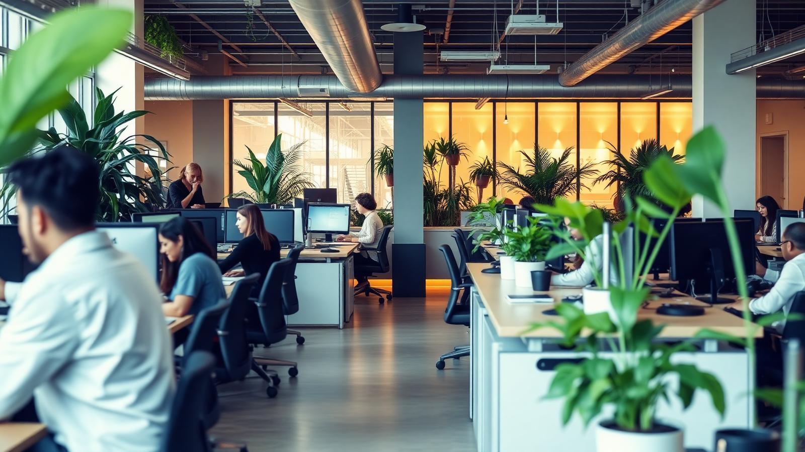 Open plan consulting workspace